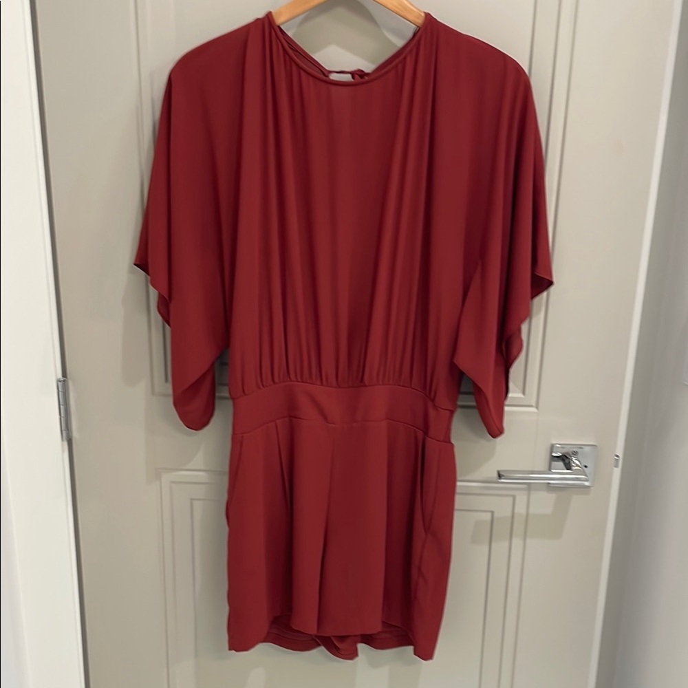 White House Black Market Elegant Rust Women's Romper